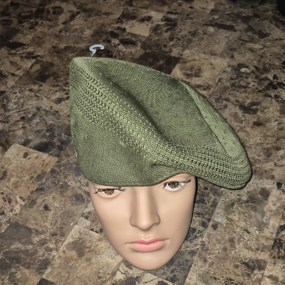 Men's Olive Knit Beret Hat Ventair  504